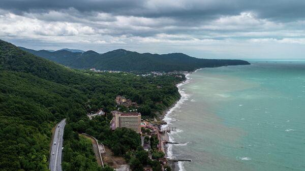 Побережье черного моря в Туапсинском районе.