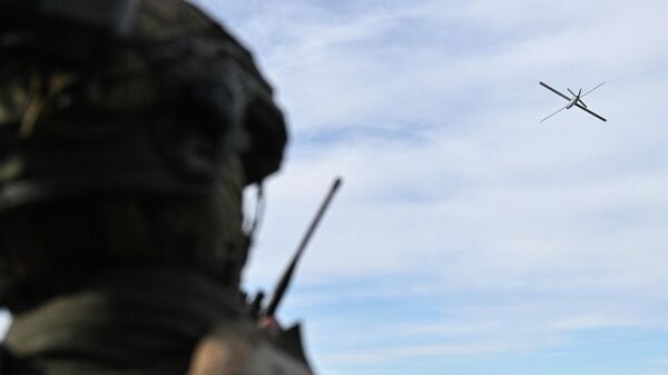 Боевая работа расчета БПЛА Ланцет группировки Центр