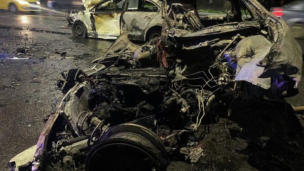 В Краснодаре после ДТП сгорели три машины