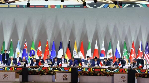 Лидеры стран Группы двадцати на заседании саммита G20 в Йоханнесбурге, ЮАР. Архивное фото
