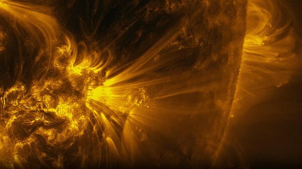 Вспышка на Солнце. Скриншот видео