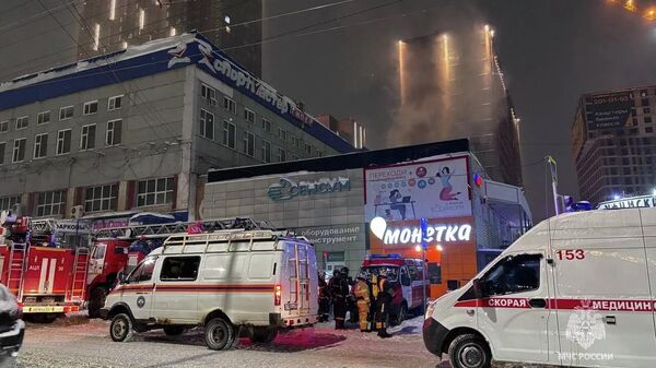 Пожар в ТЦ в Уфе