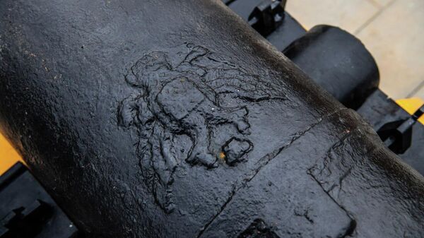 Отреставрированные балаклавские пушки периода Крымской войны