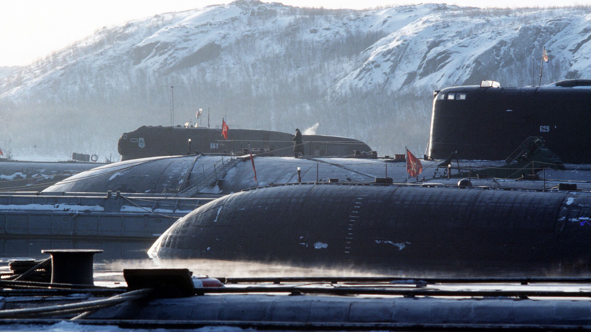 Северный флот. База атомных подводных лодок - РИА Новости, 1920, 01.06.2024
