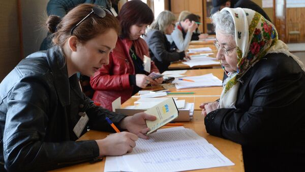 Референдум о статусе Крыма в Симферополе. Архивное фото