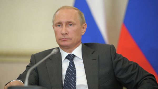 Президент РФ Владимир Путин на заседании президиума Государственного совета РФ