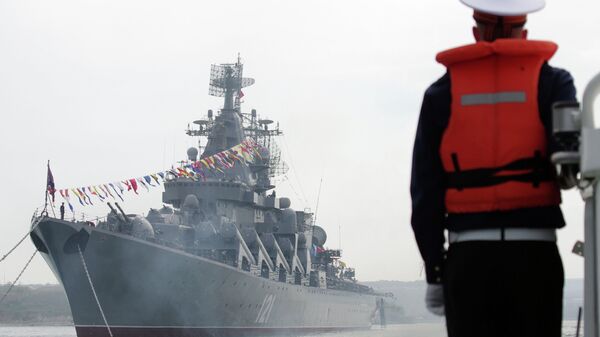 Гвардейский ракетный крейсер Москва Черноморского флота РФ