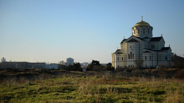 Собор Святого Владимира на территории национального заповедника Херсонес Таврический в Севастополе