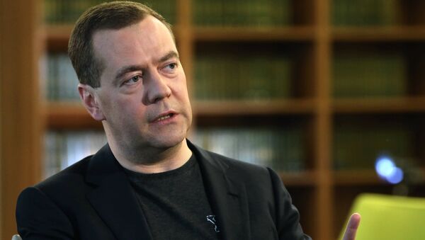 Премьер-министр РФ Д.Медведев дал интервью ведущему программы Вести в субботу С.Брилеву