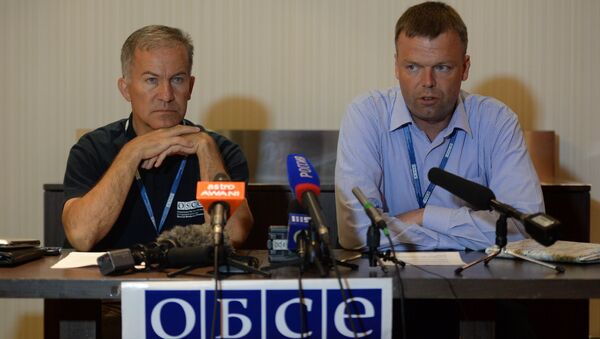 Пресс-конференция миссии ОБСЕ в гостинице Park Inn Донецк