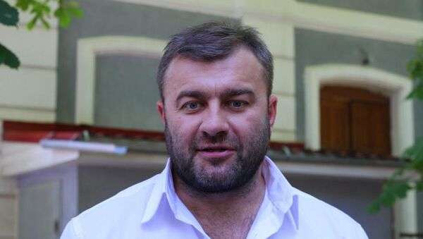 Актер Михаил Пореченков на съемках в Крыму