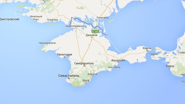Карта Гугл определяет Крым частью Российской Федерации