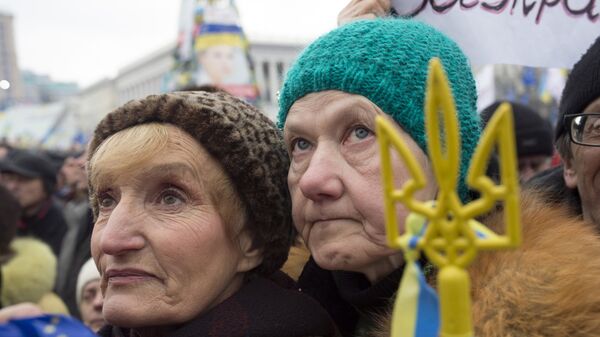 Акция сторонников евроинтеграции на площади Независимости в Киеве