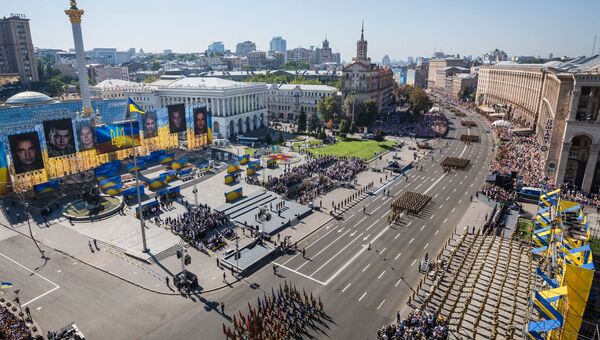 Марш в честь Дня Независисмости в Киеве