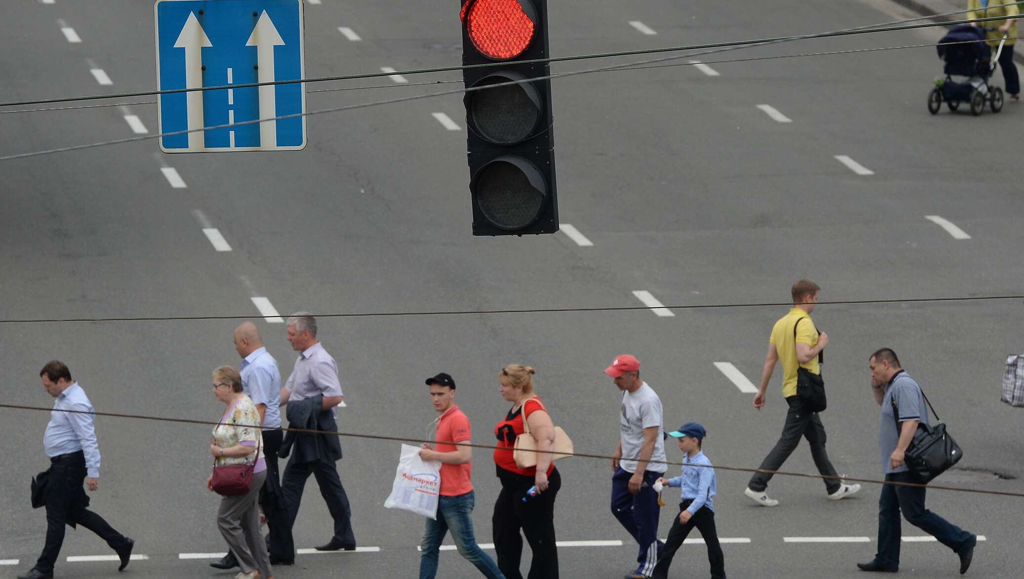 Переход на красный пешеход