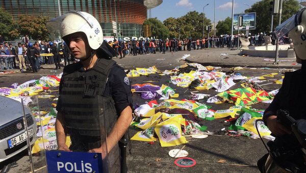 На месте взрыва в Анкаре