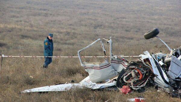 Обломки упавшего под Коктебелем самолет Сessna 336