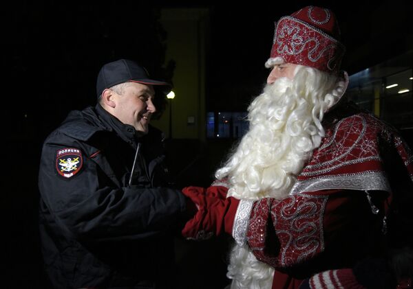 Прилет Деда Мороза в Крым