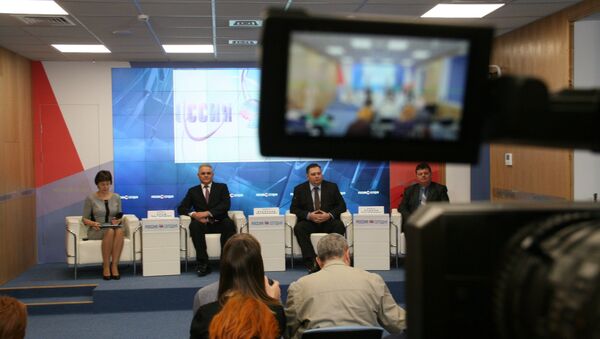 Пресс-конференция ФМС в пресс-центре МИА Россия сегодня
