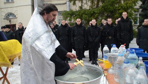 Молебен по случаю праздника Крещения на Черноморском флоте