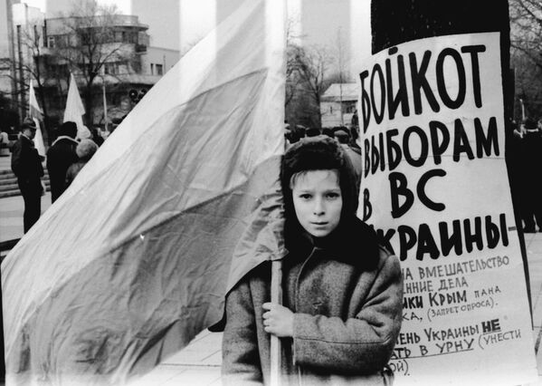 Во время одного из митингов на площади Ленина в Симферополе