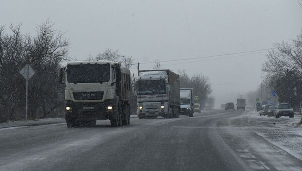 Зимняя дорога в Крыму