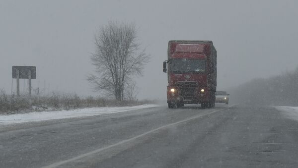Зимняя дорога в Крыму