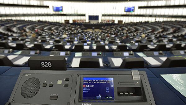 Зал заседаний Европейского парламента в Страсбурге, Франция
