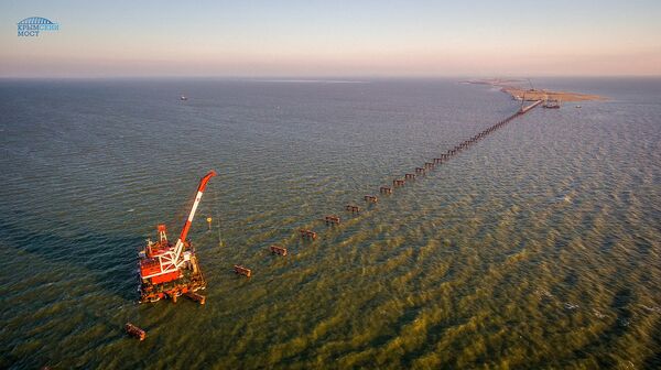 Строительство рабочего моста через Керченский пролив Строительство рабочего моста через Керченский пролив