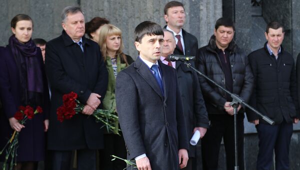 Памятный митинг, посвященный событиям 26 февраля 2014 года РИА Крым