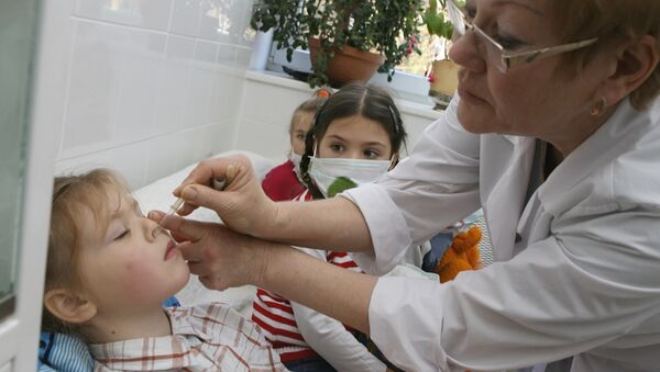 Занятие по профилактике гриппа в детском саду Теремок в Светлогорске