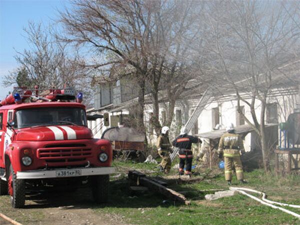Пожар в цехе в Кировском районе