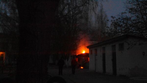 Пожар на хозпостройках в детском саду Бахчисарая