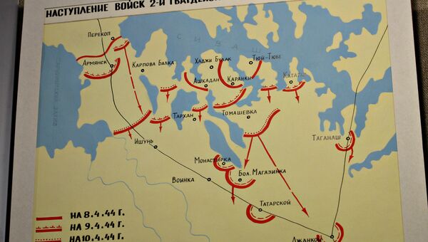 Схема освобождения Крыма советскими войсками (Центральный музей Тавриды)