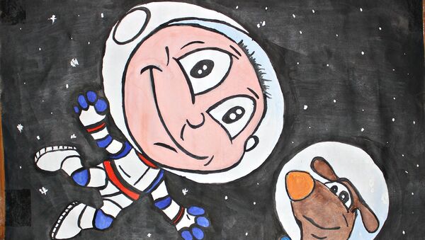 Рисунки учащихся Открытого космического лицея Симферополя ко Дню космонавтики