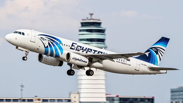 Фотография потерпевшего крушение пассажирского самолета А320 авиакомпании EgyptAir