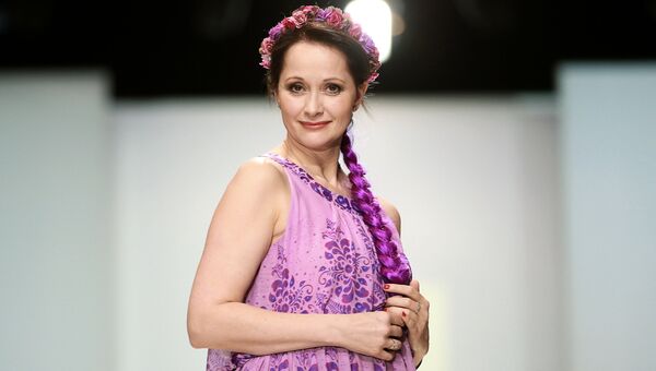 Ольга Кабо на неделе моды в Москве Сделано в России