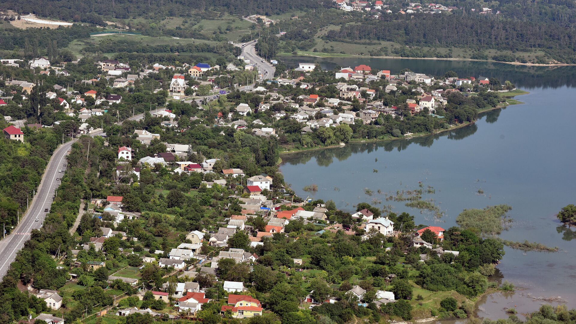 Крым с высоты птичьего полета. Симферопольское водохранилище - РИА Новости, 1920, 12.07.2018