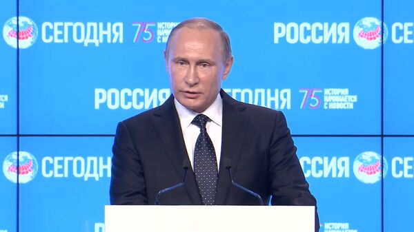 Путин поздравил МИА Россия сегодня с юбилеем и пожелал держать планку Путин поздравил МИА Россия сегодня с юбилеем и пожелал держать планку