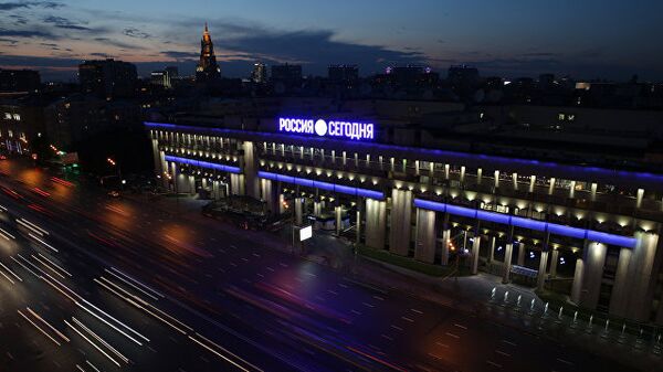 Здание МИА Россия сегодня на Зубовском бульваре в Москве. 2016 год