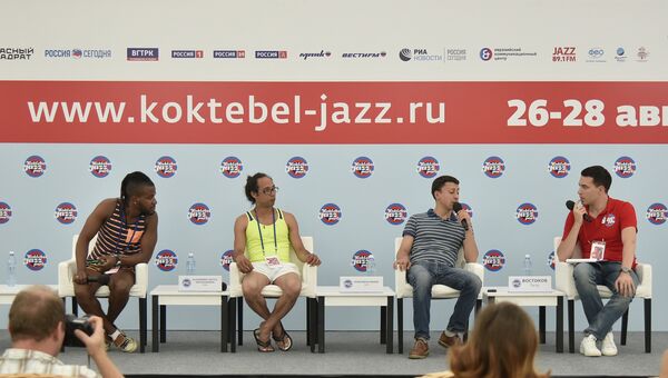 Второй день Koktebel Jazz Party-2016. Пресс-конференция участников группы Mambo Party (Россия-Куба)