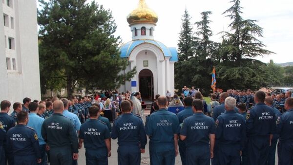 Молебен в храме-часовне при Главном управлении МЧС России по Республике Крым