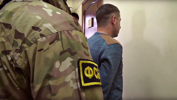 Оперативная съемка ФСБ России задержания украинских диверсантов в Севастополе