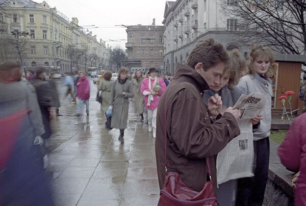 На улицах города Вильнюс