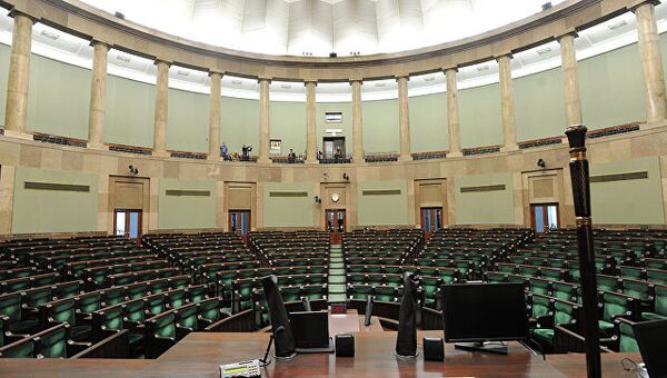 Зал заседаний парламента Польши