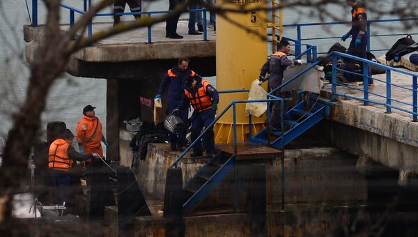Поисково-спасательные работы на месте крушения самолета Ту-154 Минобороны РФ в Сочи
