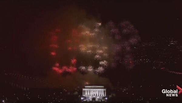 Кадр с видео о торжественном мероприятии перед инаугурацией Дональда Трампа