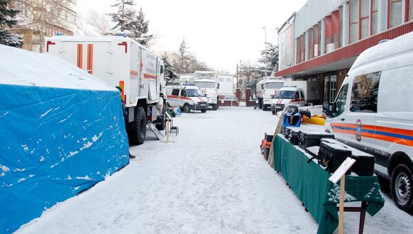 Выставка специальной спасательной техники в ГУ МЧС России по РК