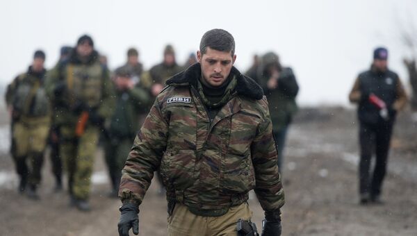 Ополченец Донецкой народной республики (ДНР) с позывным Гиви. Архивное фото