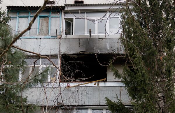 Место взрыва в квартире жилого дома в поселке Грэсовский (Симферополь) Место взрыва в квартире жилого дома в поселке Грэсовский (Симферополь)